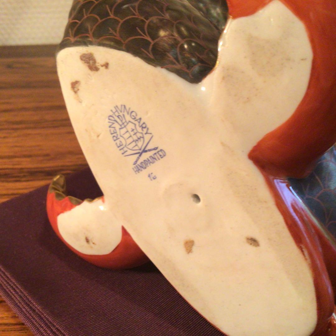 ヴィンテージ　ヘレンド　鯱のオブジェ　希少極美品