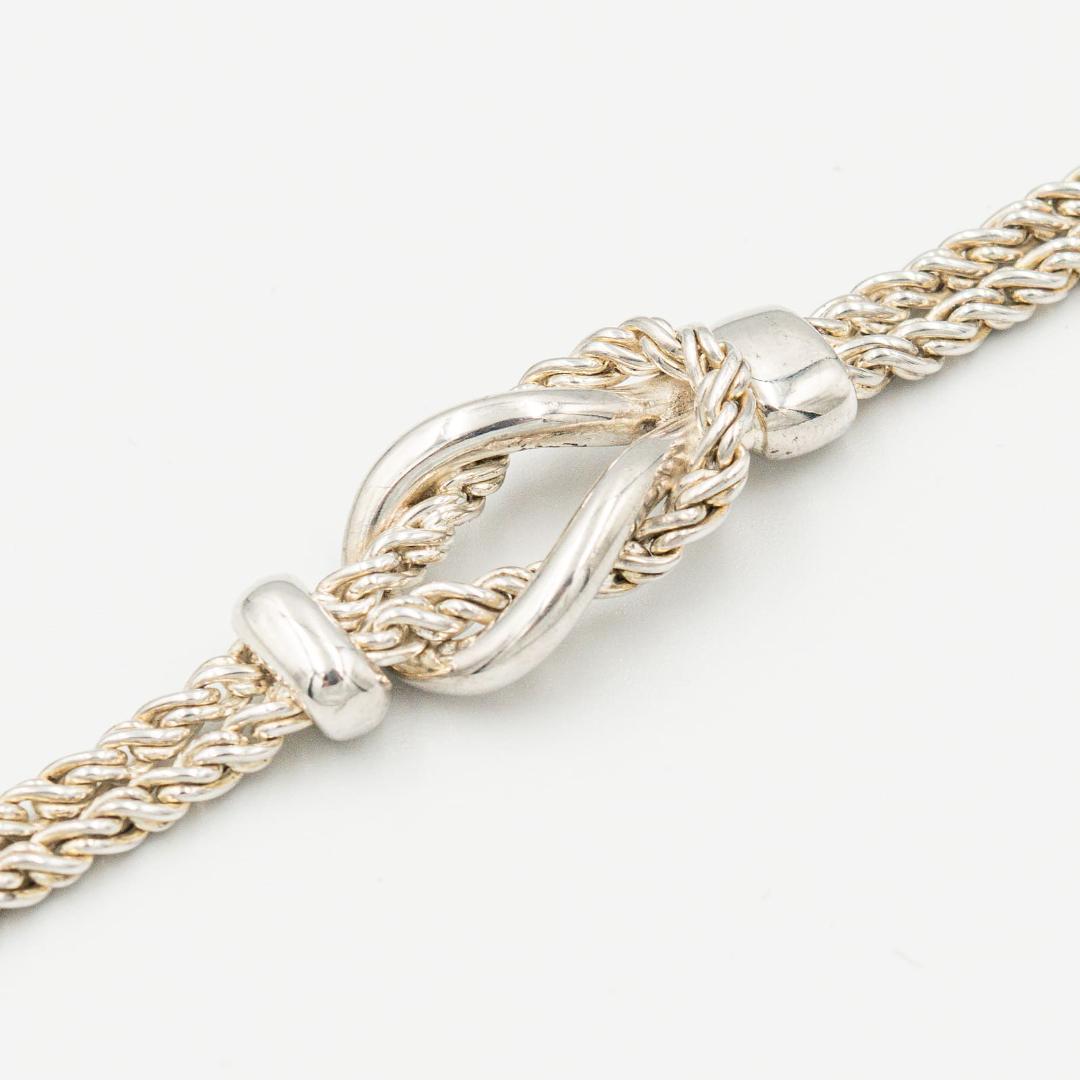 ヴィンテージ ティファニー センターノット ダブルロープ ブレスレット 90's