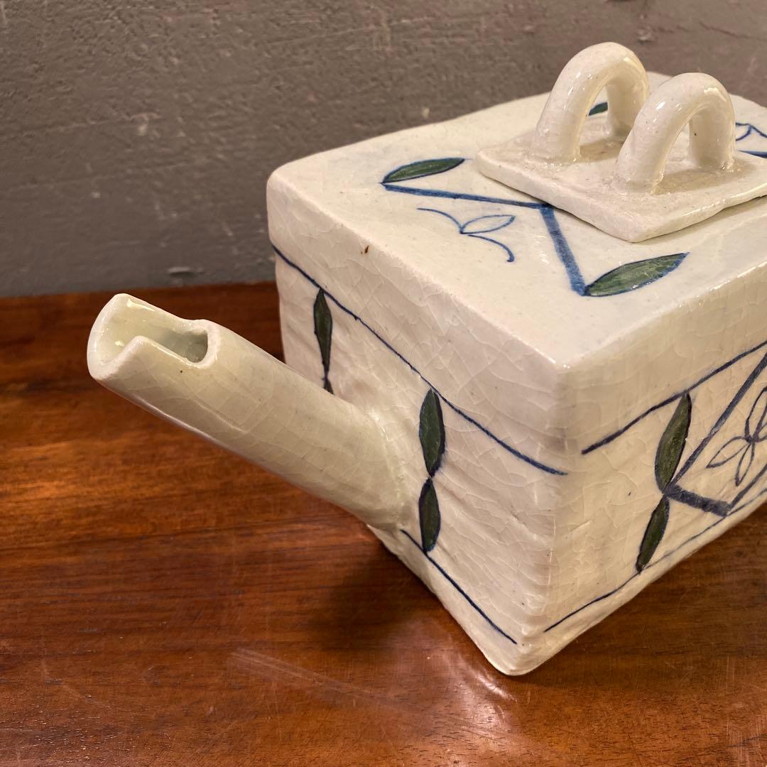 骨董品 水差し 水柱 焼き物 花柄 ヴィンテージ インテリア