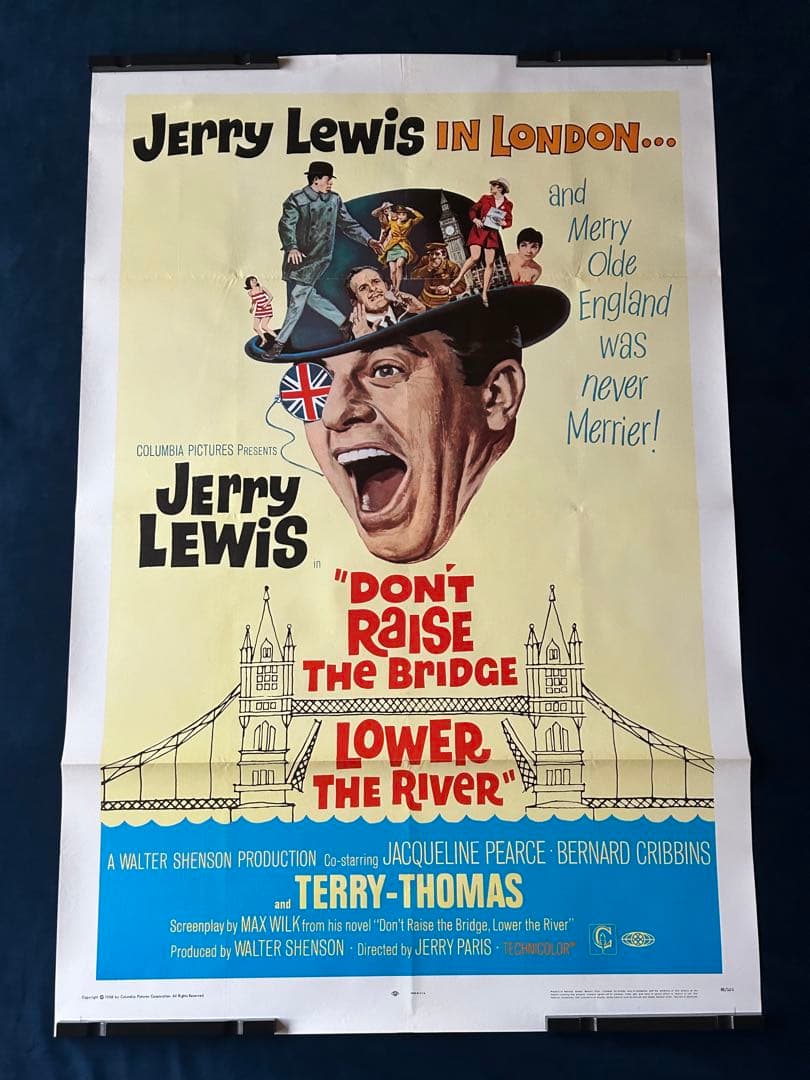 ジェリー・ルイス　『橋を上げるな、川を下げろ』 USオリジナル映画ポスター