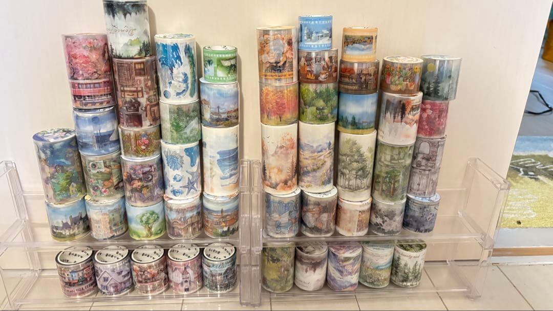 58点セット　海外マスキングテープ　大量まとめ売り　マステ　シール　pet 手帳