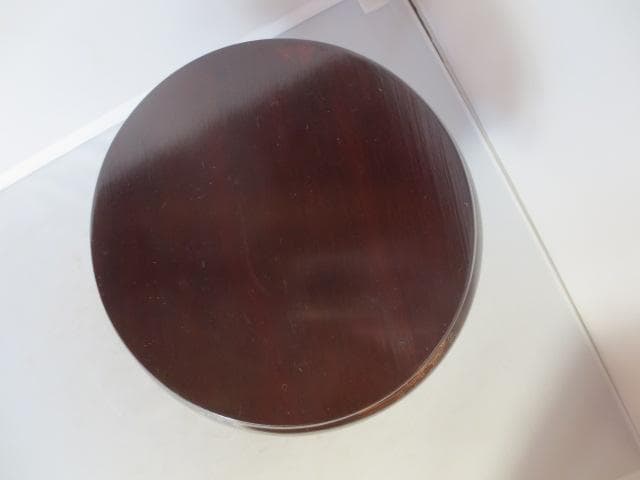 R7/10/10-2　唐木象嵌高卓　花台　香炉卓　平卓　　盆栽水石花台