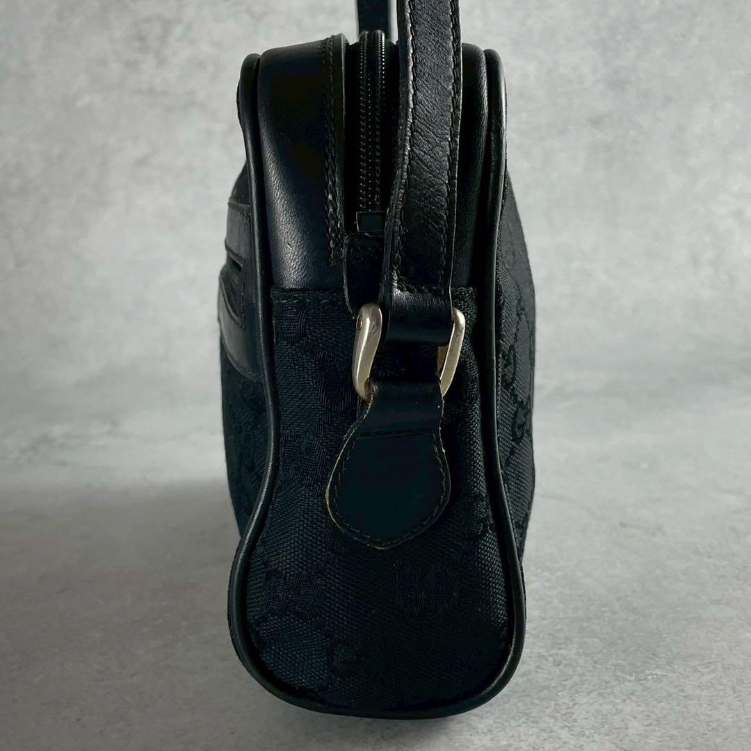 定番✨ GUCCI ショルダーバッグ GGキャンバス シェリーライン ブラック