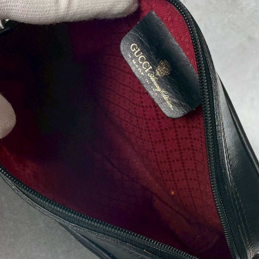 定番✨ GUCCI ショルダーバッグ GGキャンバス シェリーライン ブラック