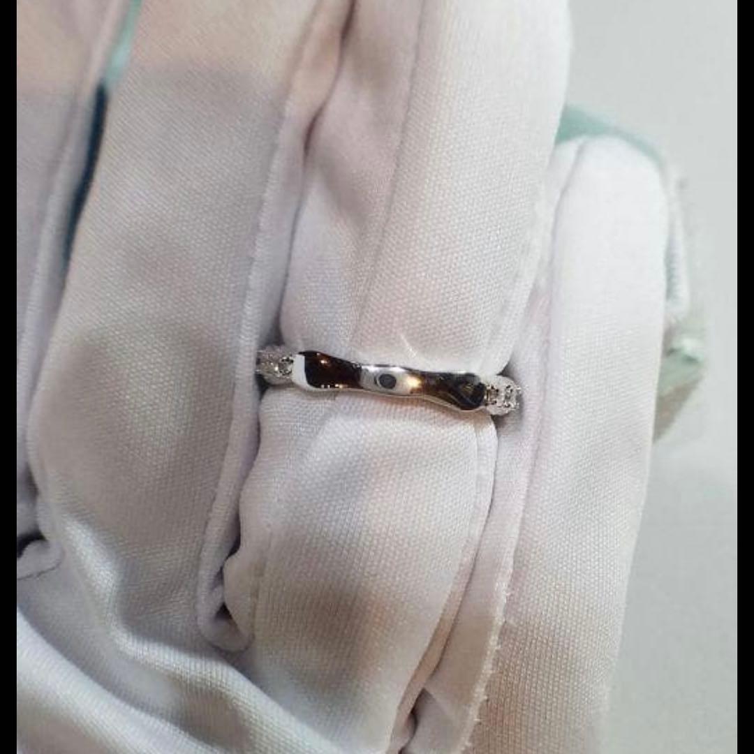 koso0616！最高級モアサナイト　ウェーブエタニティリング