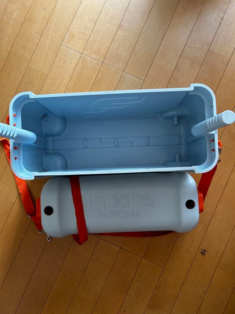 美品　JETKIDS by STOKKE 水色　キャリーカート 旅行用品　箱付き