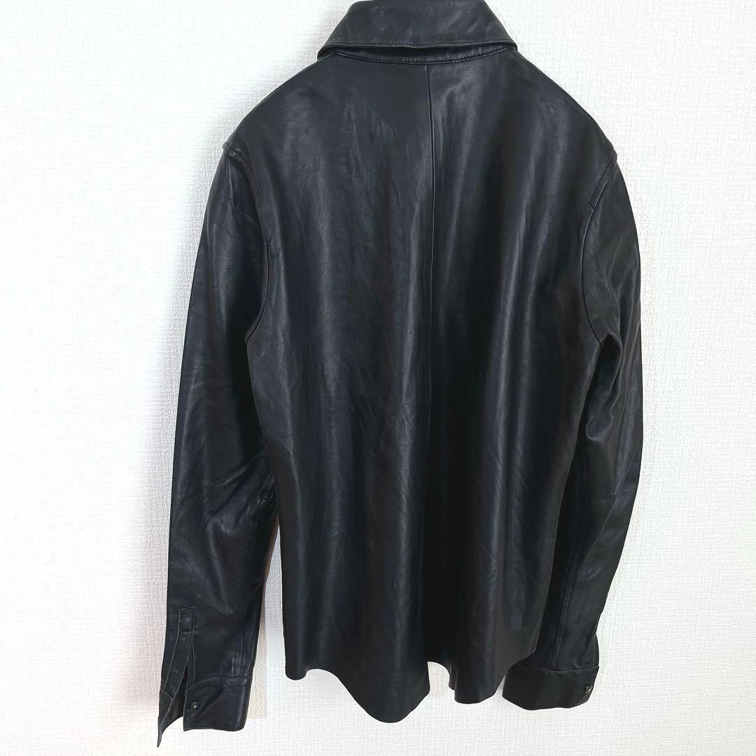 Edition ラムレザーのライダースジャケット　ブラック　革ジャン　羊革