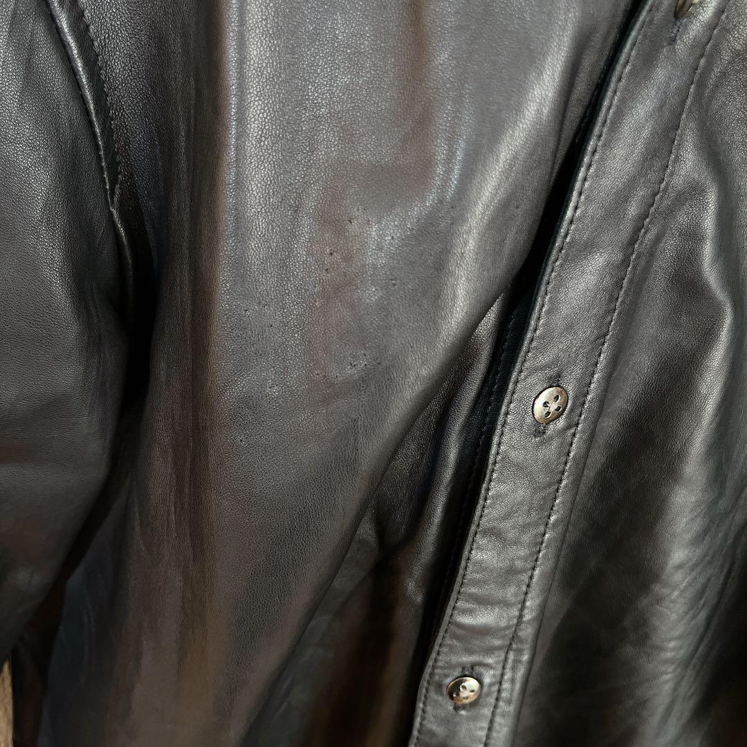 Edition ラムレザーのライダースジャケット　ブラック　革ジャン　羊革