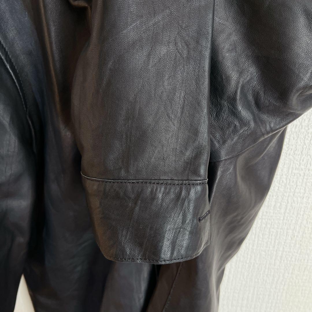 Edition ラムレザーのライダースジャケット　ブラック　革ジャン　羊革