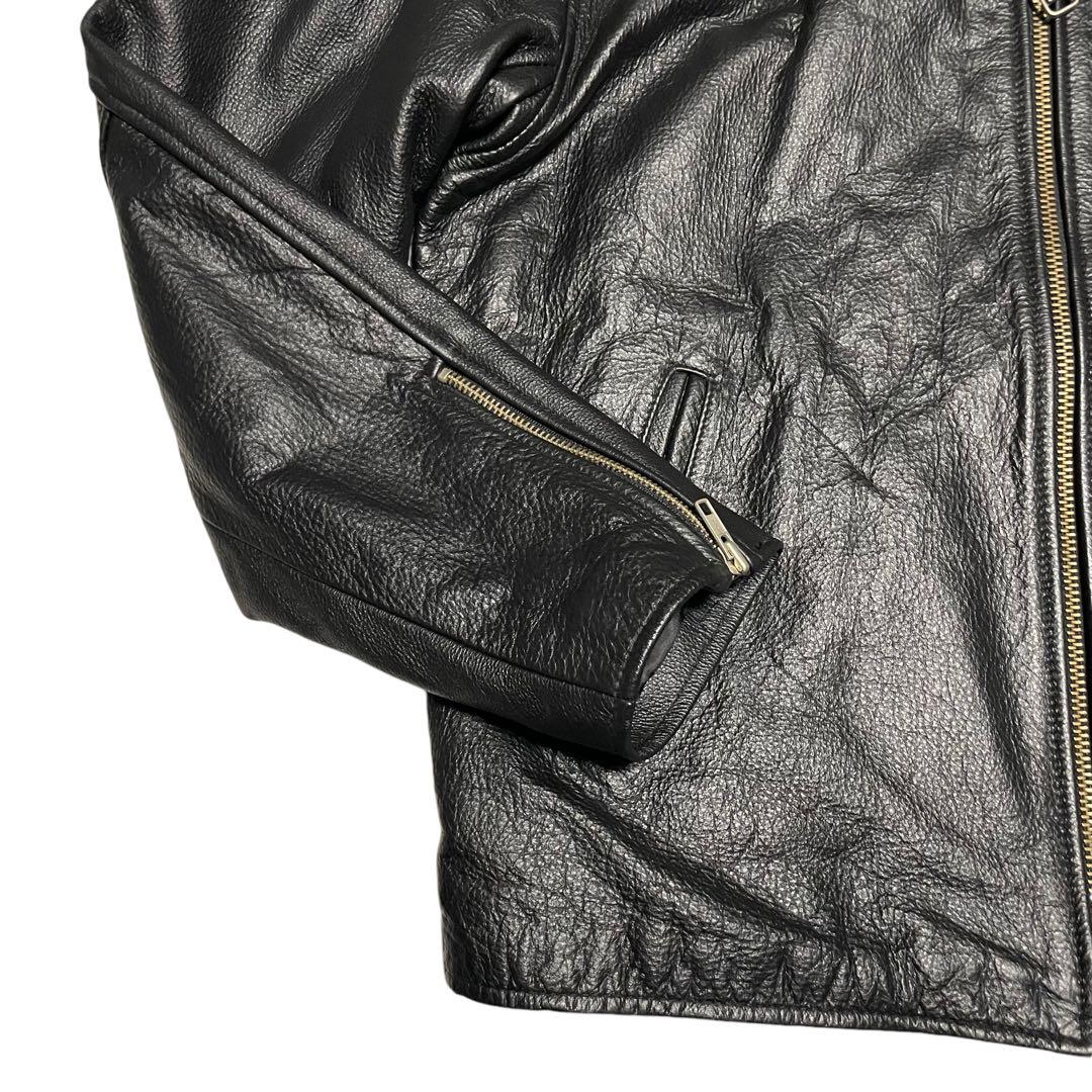 極美品【Misty Harbor】リアルレザーシングルライダースジャケット 黒M