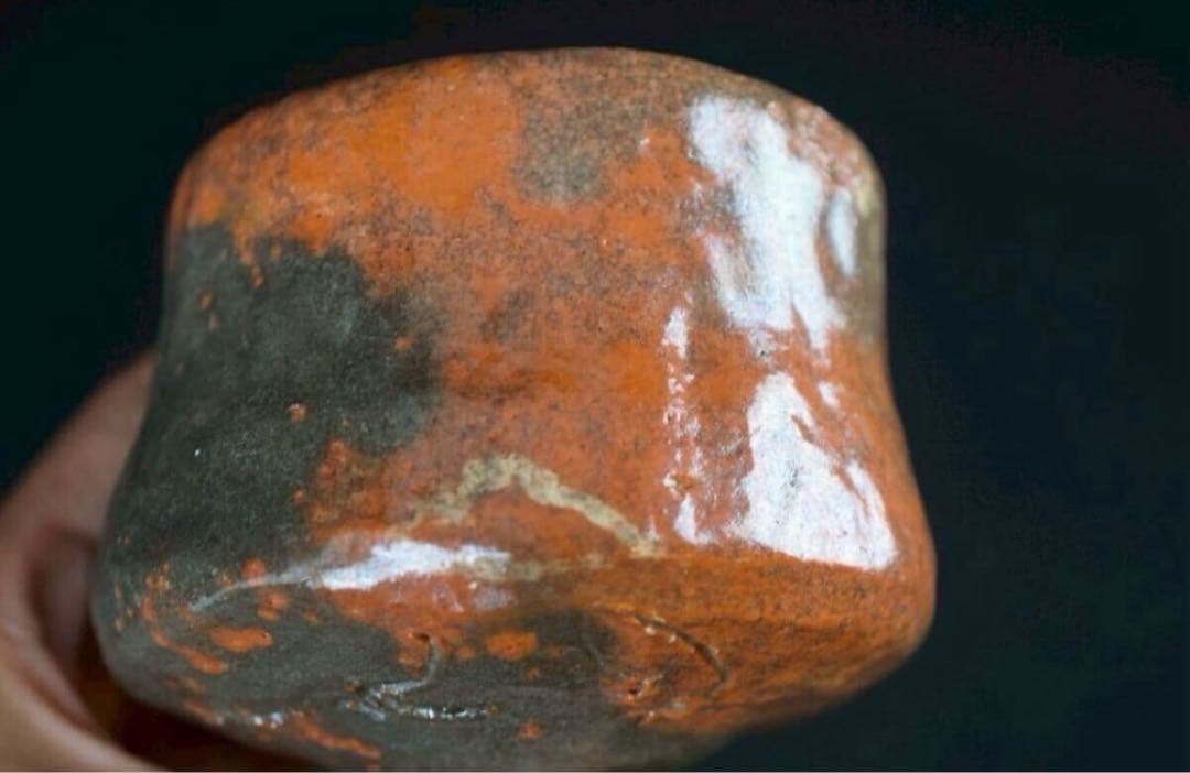 百茶碗ノ一 大久保 時代 赤茶碗 『円山大迂・妙興寺往職喝山 松岡寛慶 書付』