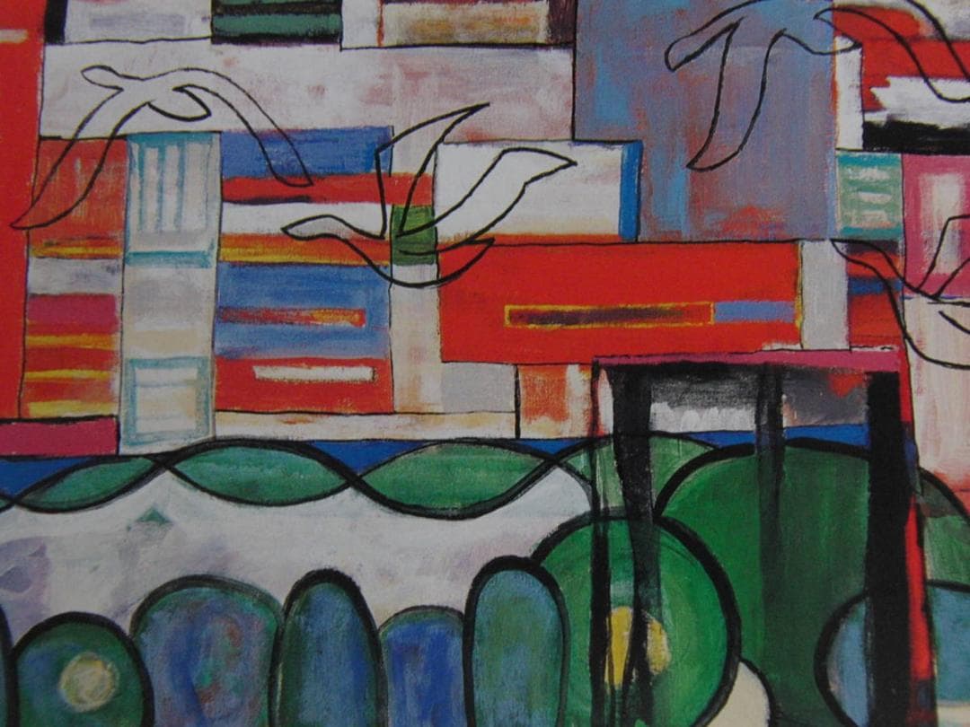 根岸正、【あーしたてんきにナーァレ】、希少な額装用画集より、新品額装付