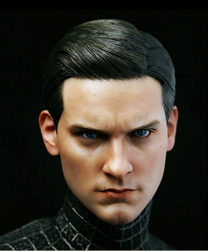 レア物！1/6ヘッド スパイダーマン ブラックコスチューム版