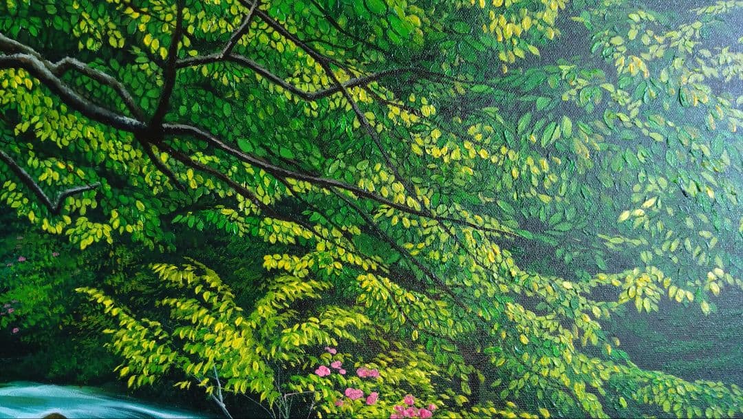 人見友紀　伝説の逃亡画家　油彩画　油絵　奥入瀬　風景画　人見友紀