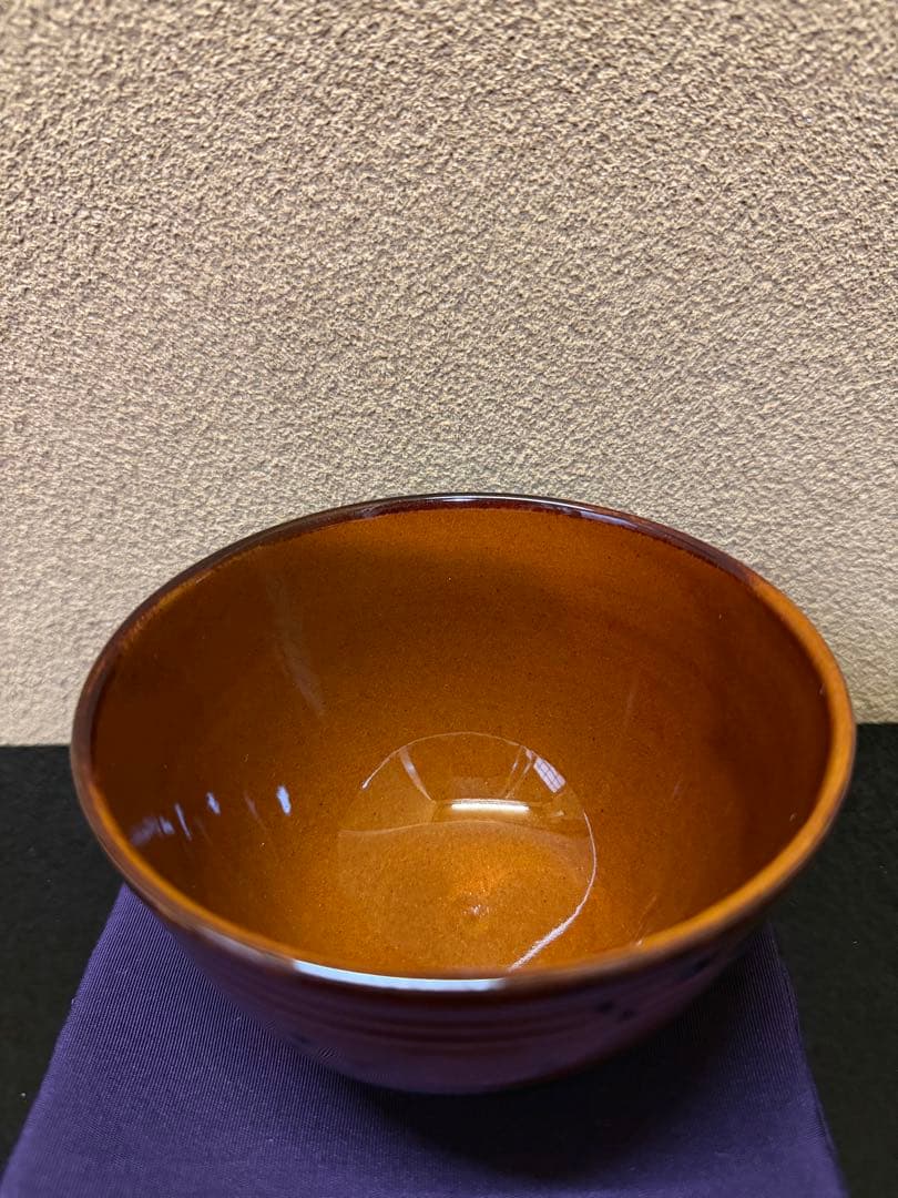 十一代大樋長左衛門（年雄）　大樋茶碗　ドット柄　共箱