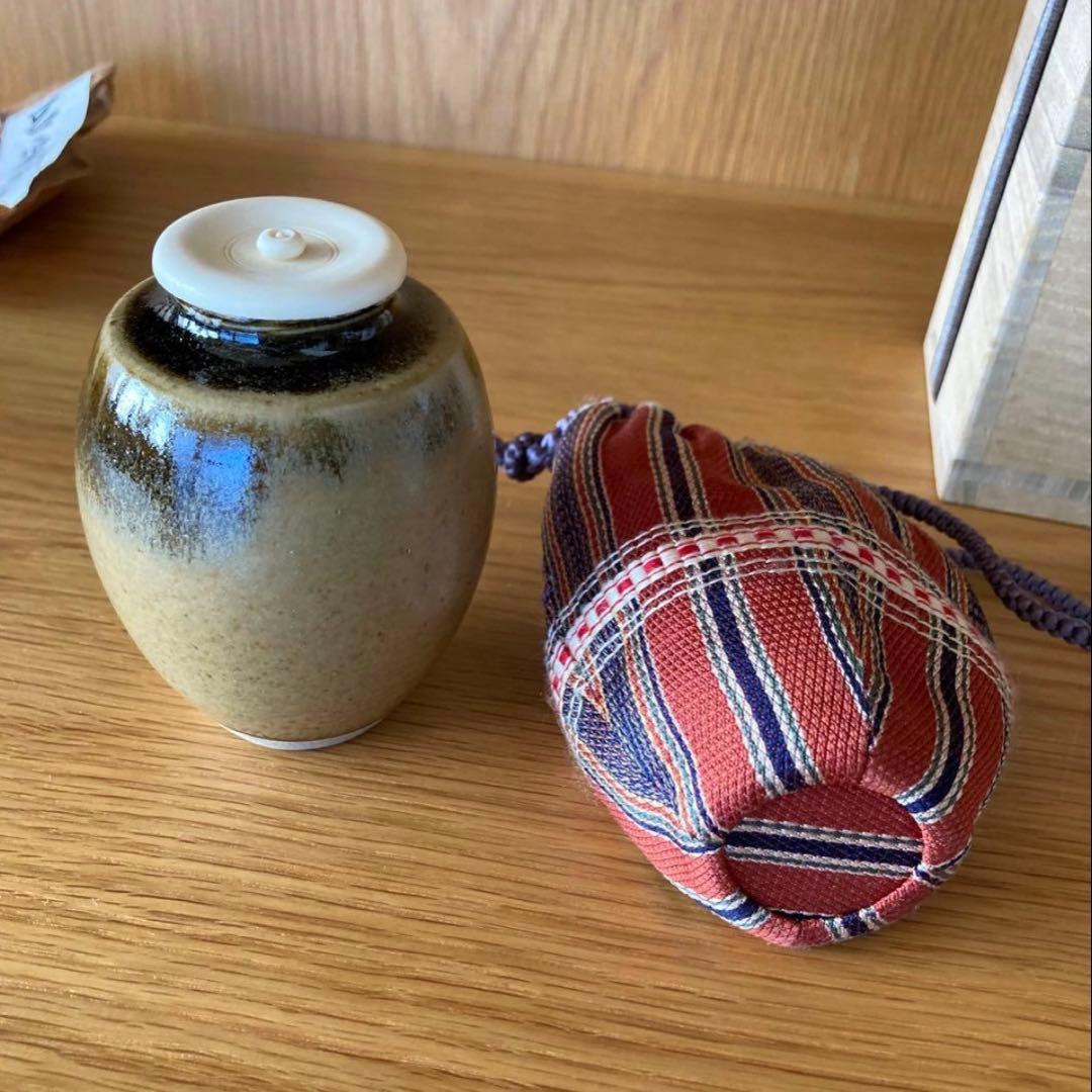 【茶道具】志戸呂焼 白幡鳳悦 造 茶入