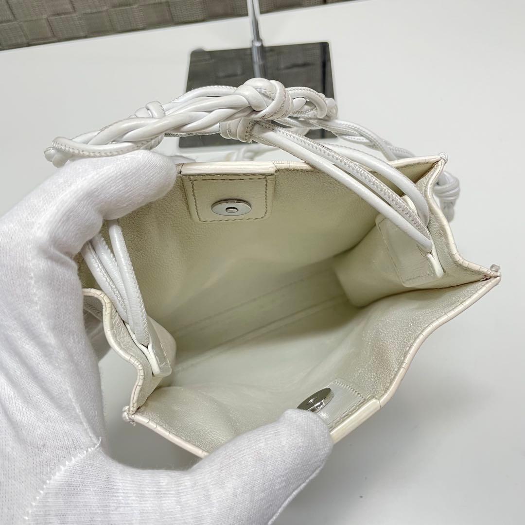 さ*く様 JIL SANDER タングルスモール　ホワイトショルダーバッグ
