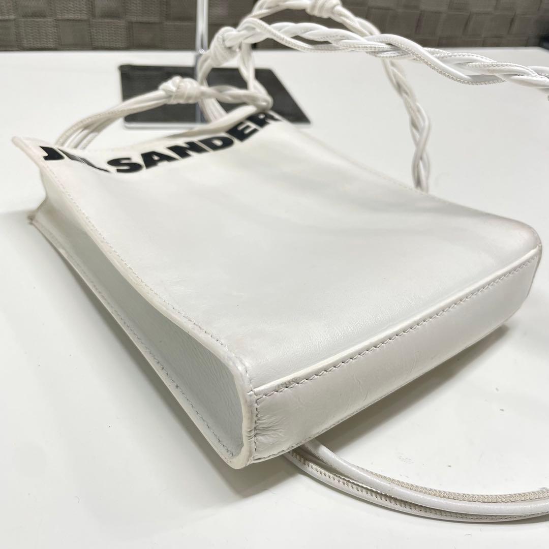 さ*く様 JIL SANDER タングルスモール　ホワイトショルダーバッグ