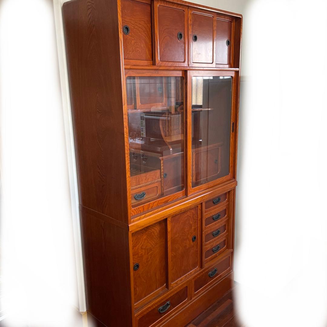 【最終価格】昭和レトロ 茶箪笥／木製 食器棚 収納棚｜古家具・和モダン