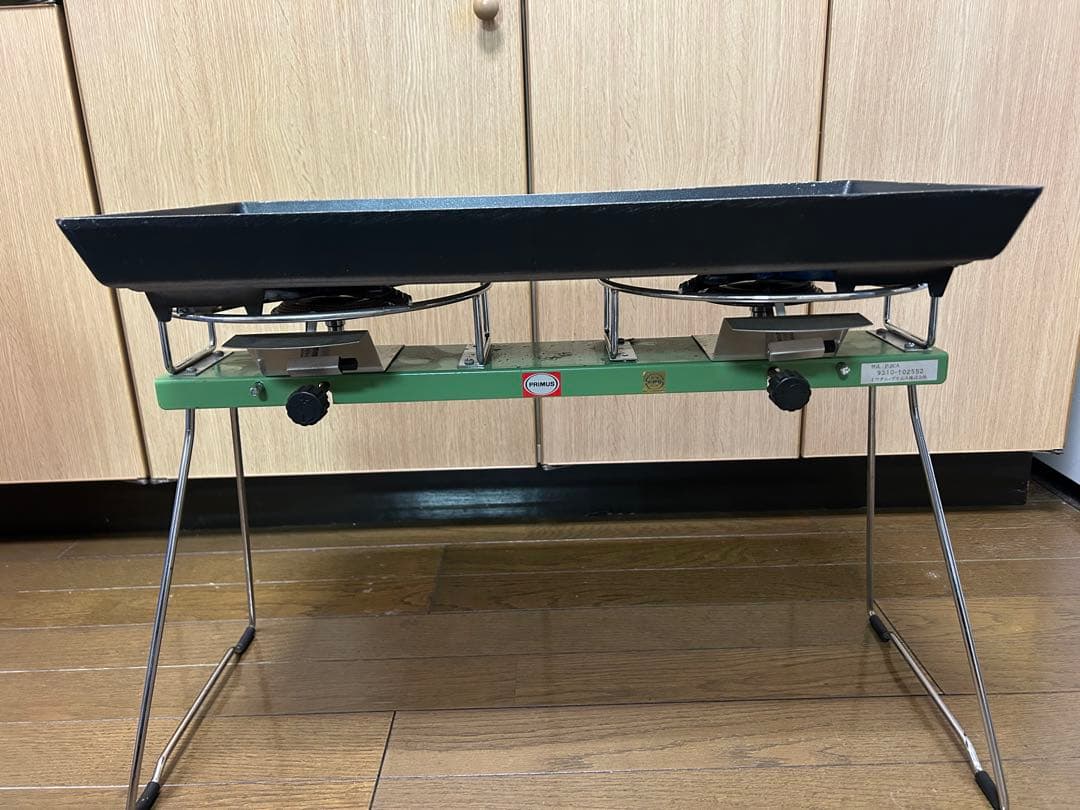 イワタニ プリムス ツーバーナーコンロ　P-2CA ＆ 専用グリル&OD缶2缶付