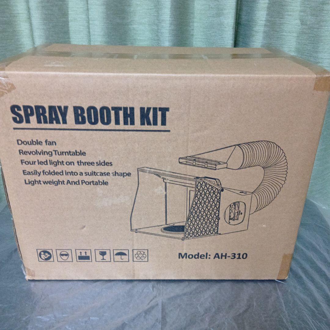 新品 AH-310 折りたたみ式 塗装ブース 強力ファン2点 LED照明付き