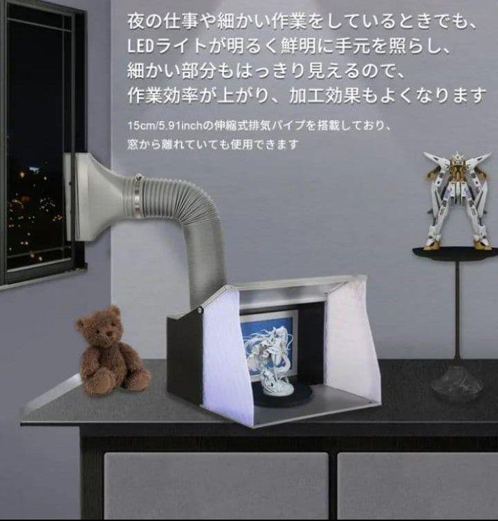 新品 AH-310 折りたたみ式 塗装ブース 強力ファン2点 LED照明付き