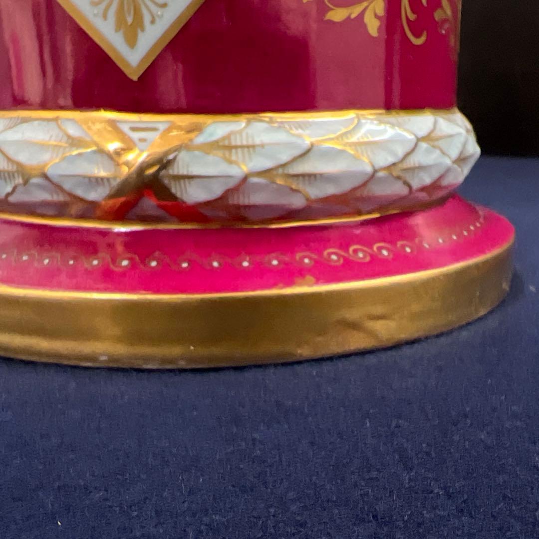 ロイヤルヴィエナ　手描総金彩フラワーベース　高さ約48㎝　東Y7-0822⭐︎2F