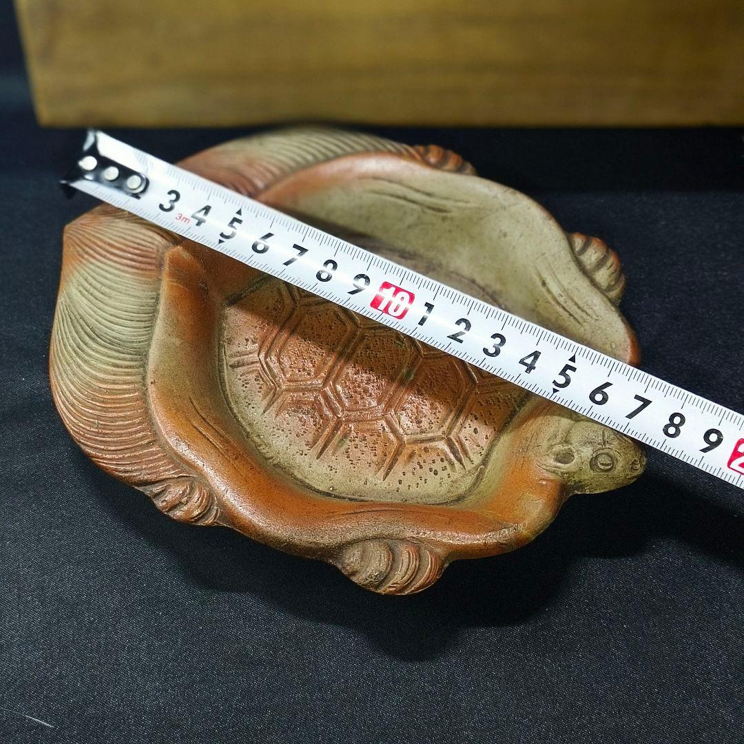 古備前 火襷亀甲皿 桃山骨董 無銘 古美術 アンティーク 蒐集家放出美品 古箱付