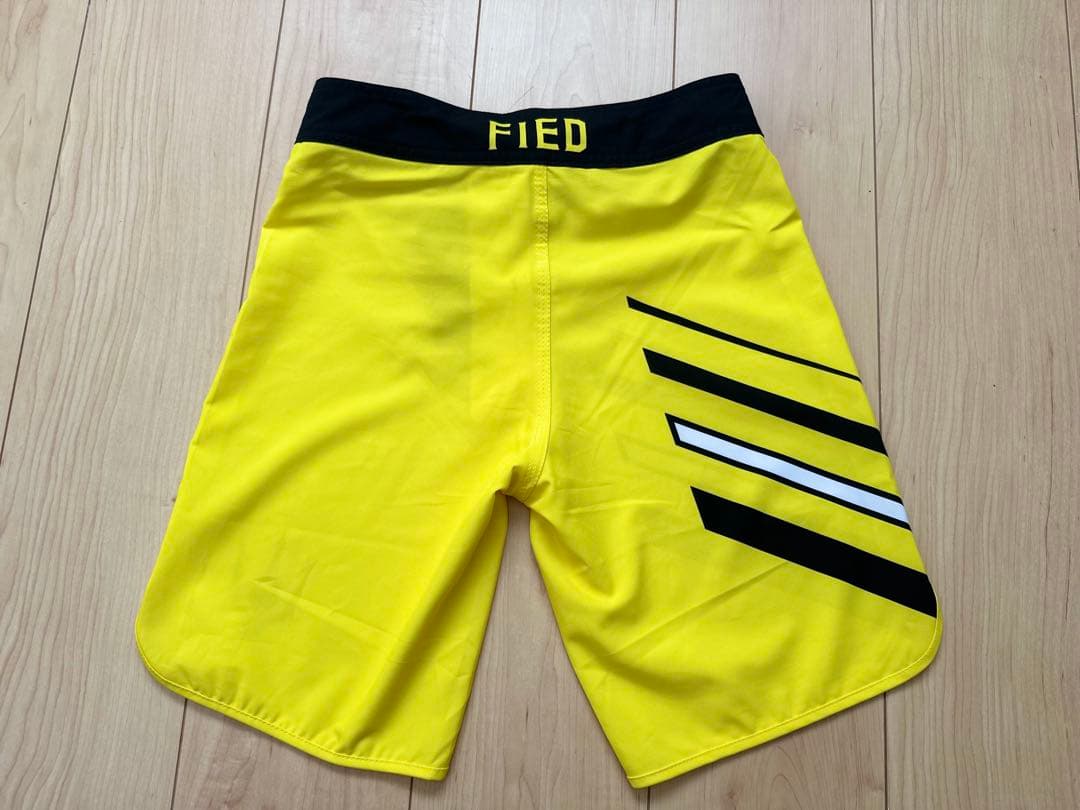 FIED フィジーク用サーフパンツ イエロー ストライプ