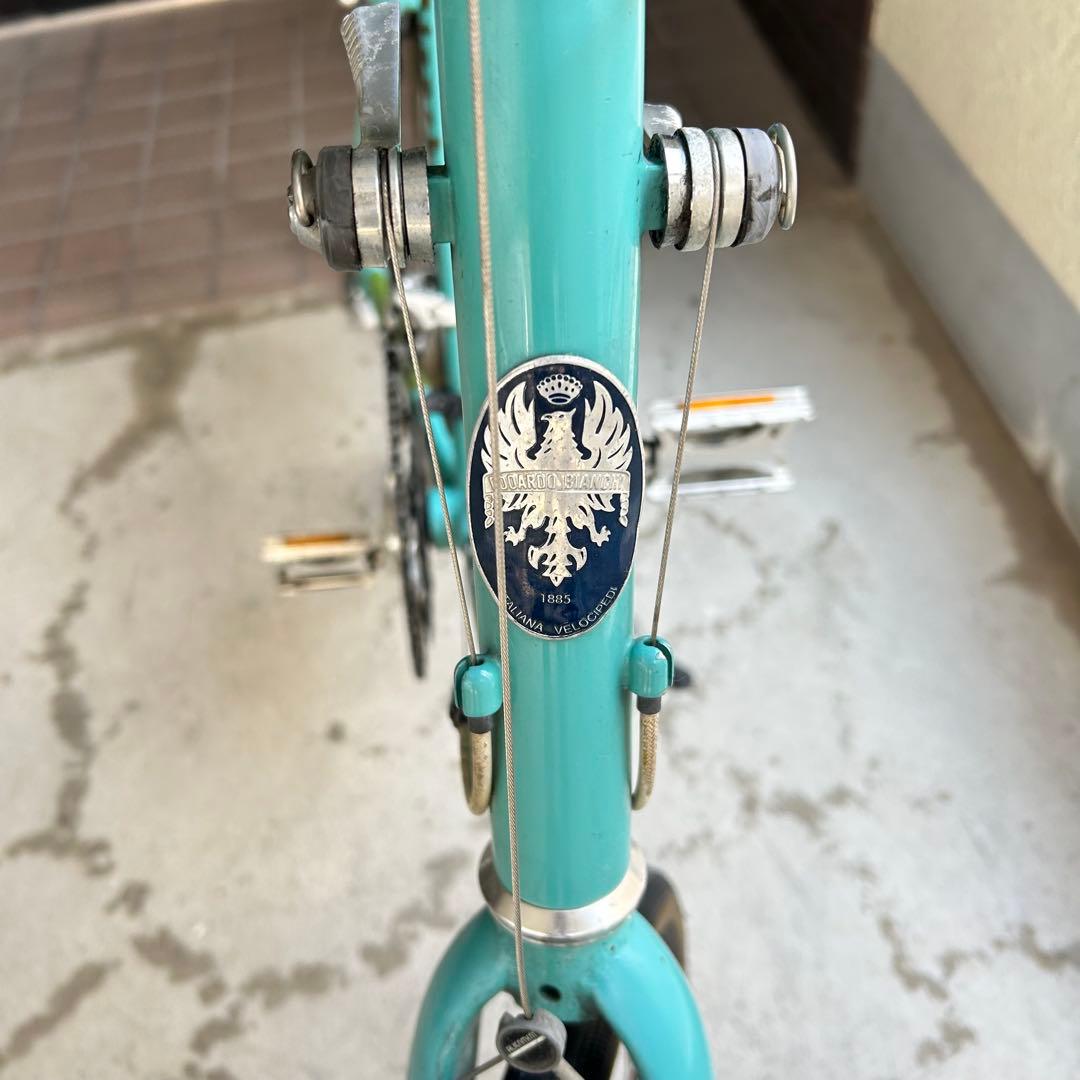 大阪鶴見区直接引取り　ビアンキ ミニベロ8 Lepre チェレステ