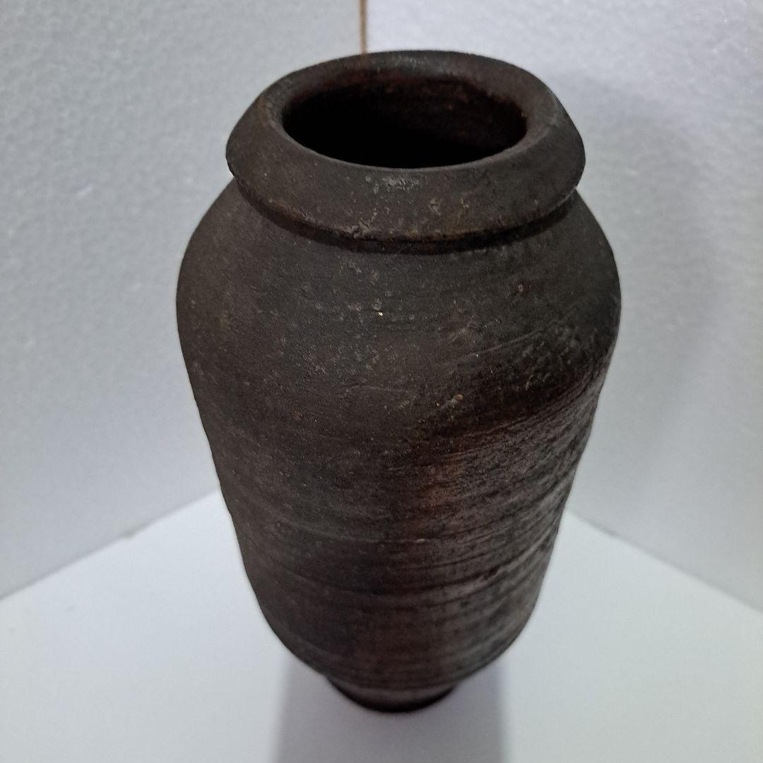 初代　木津宗詮作　古南蛮壺　拝領品　共箱　珍品壺