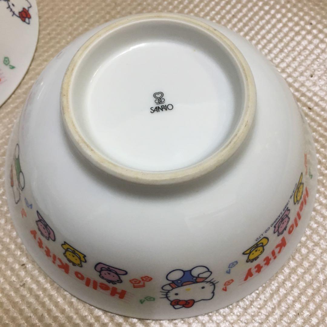 0742 ハローキティ Hello Kitty ラーメン どんぶり レンゲ 2客