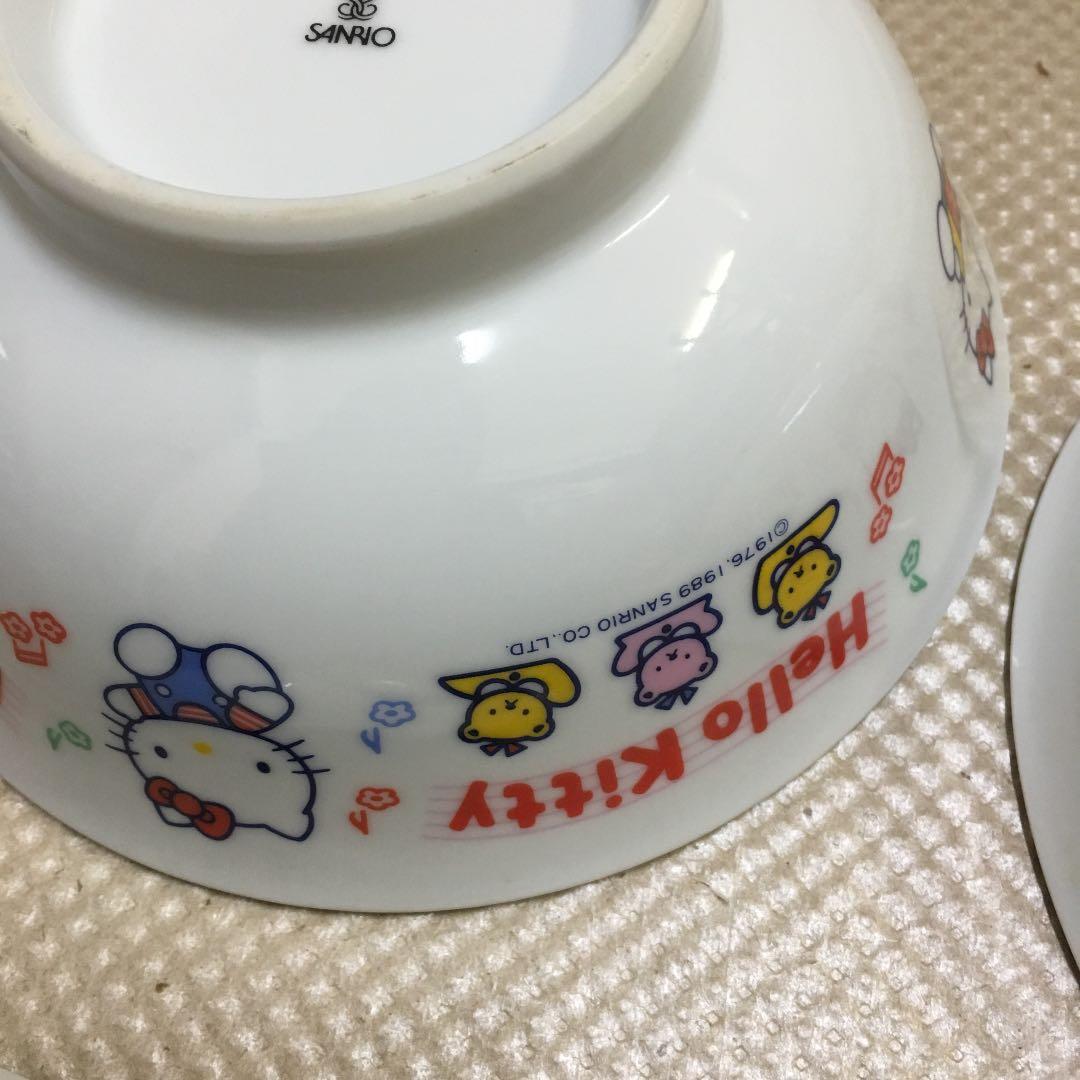 0742 ハローキティ Hello Kitty ラーメン どんぶり レンゲ 2客