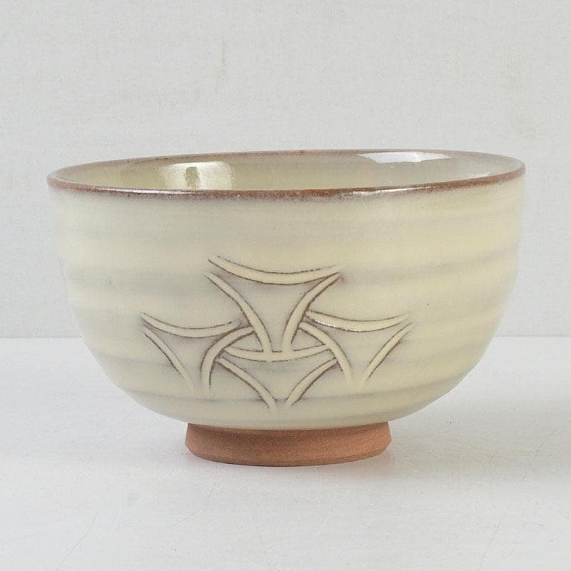 茶道具　赤膚焼　大塩昭山造　茶碗　共布共箱　V　9603