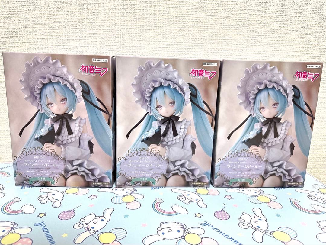初音ミク ぬーどるストッパーフィギュア ヴィンテージドール メイド ３個セット