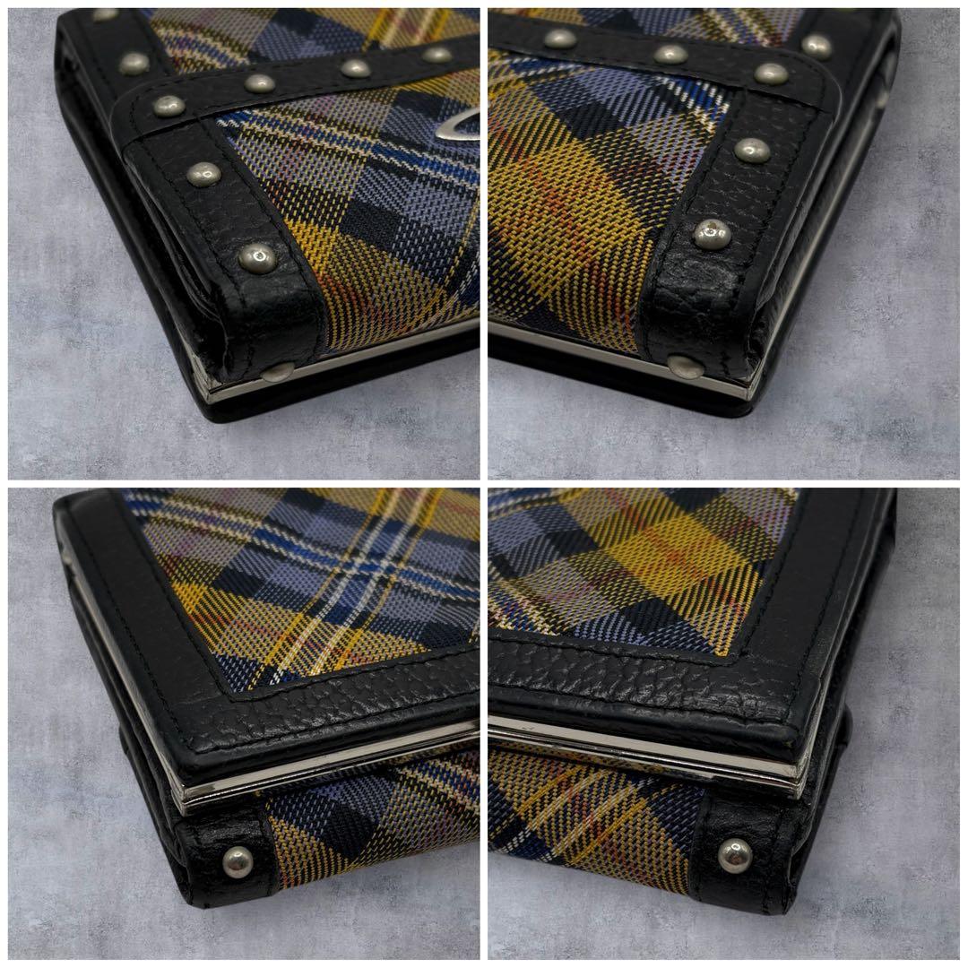 【美品】ヴィヴィアンウエストウッド 三つ折り財布 がま口 スタッズ y2k