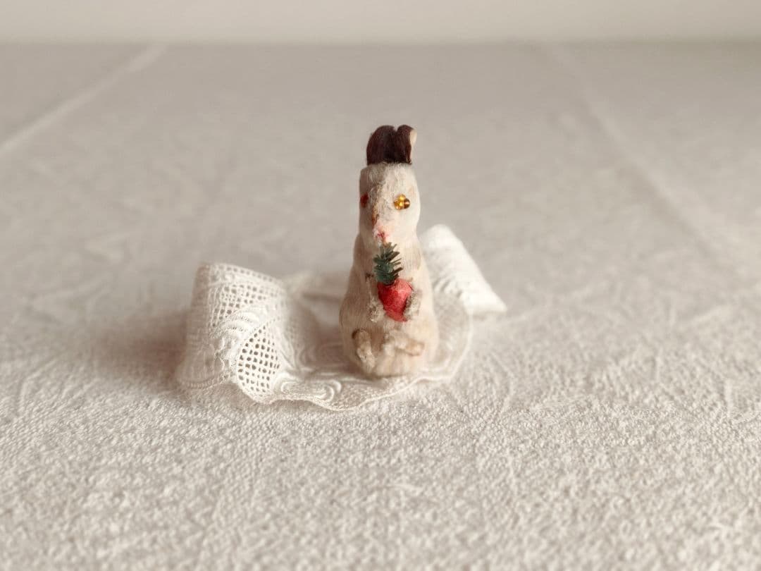 *vintage rabbit ❀ ダークグレーのお耳と尻尾 可愛い ウサちゃん