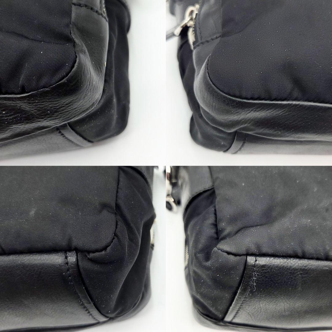 PRADA ショルダーバッグ ナイロン レザー カメラバッグ ロゴプレート ネロ