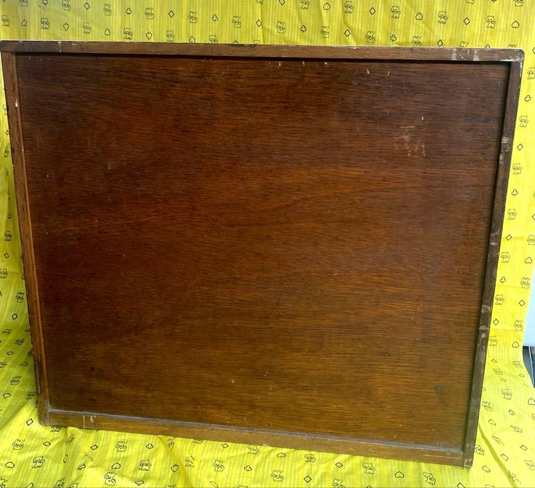 金じどり印絹糸什器　木製ショーケース　　古家具＆糸　当時物　昭和レトロ