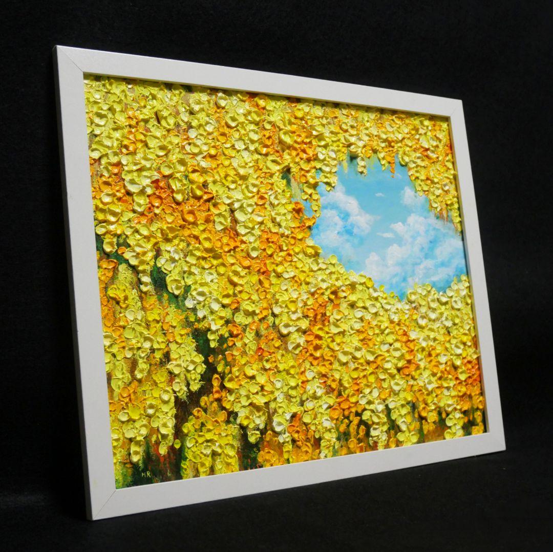 油絵 油彩 油彩画 絵画 絵【ミモザの丘】