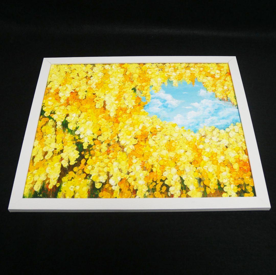 油絵 油彩 油彩画 絵画 絵【ミモザの丘】