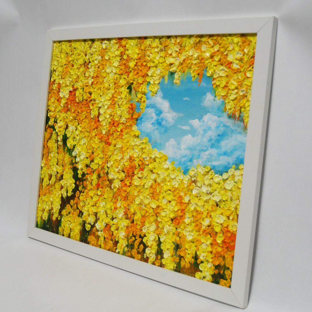 油絵 油彩 油彩画 絵画 絵【ミモザの丘】