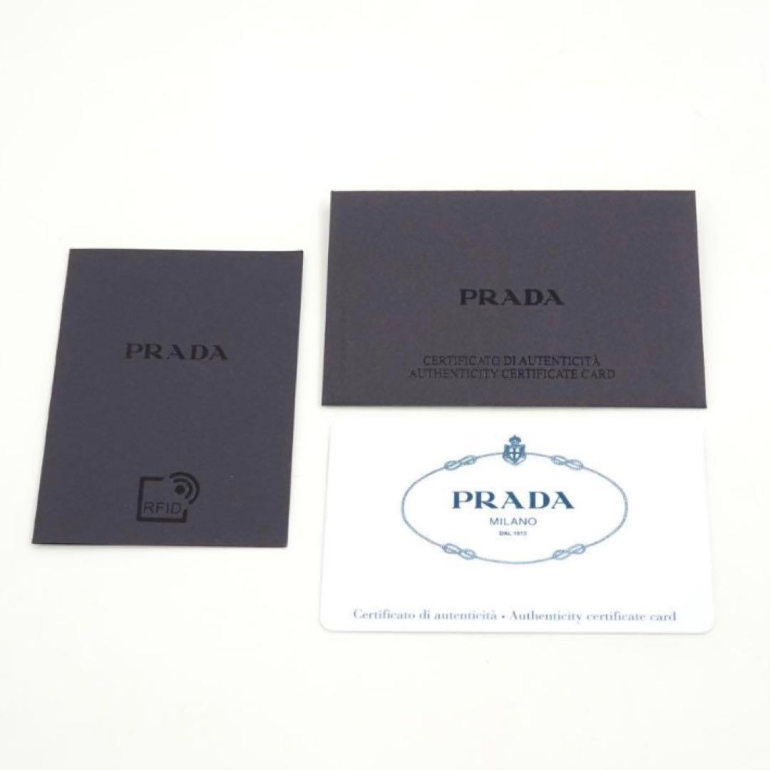 ✨新品未使用・箱保証書付✨　PRADA ミニ財布　シボ革　L字ファスナー ダイノ