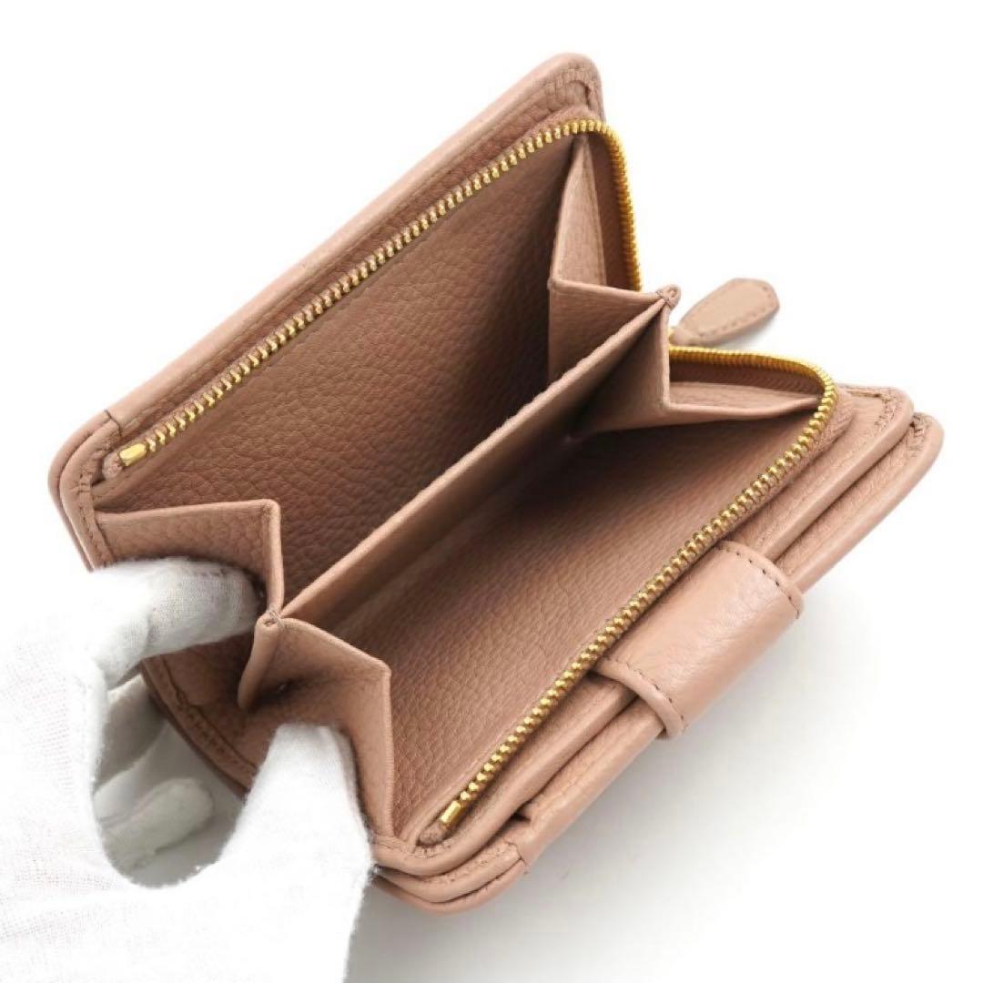 ✨新品未使用・箱保証書付✨　PRADA ミニ財布　シボ革　L字ファスナー ダイノ