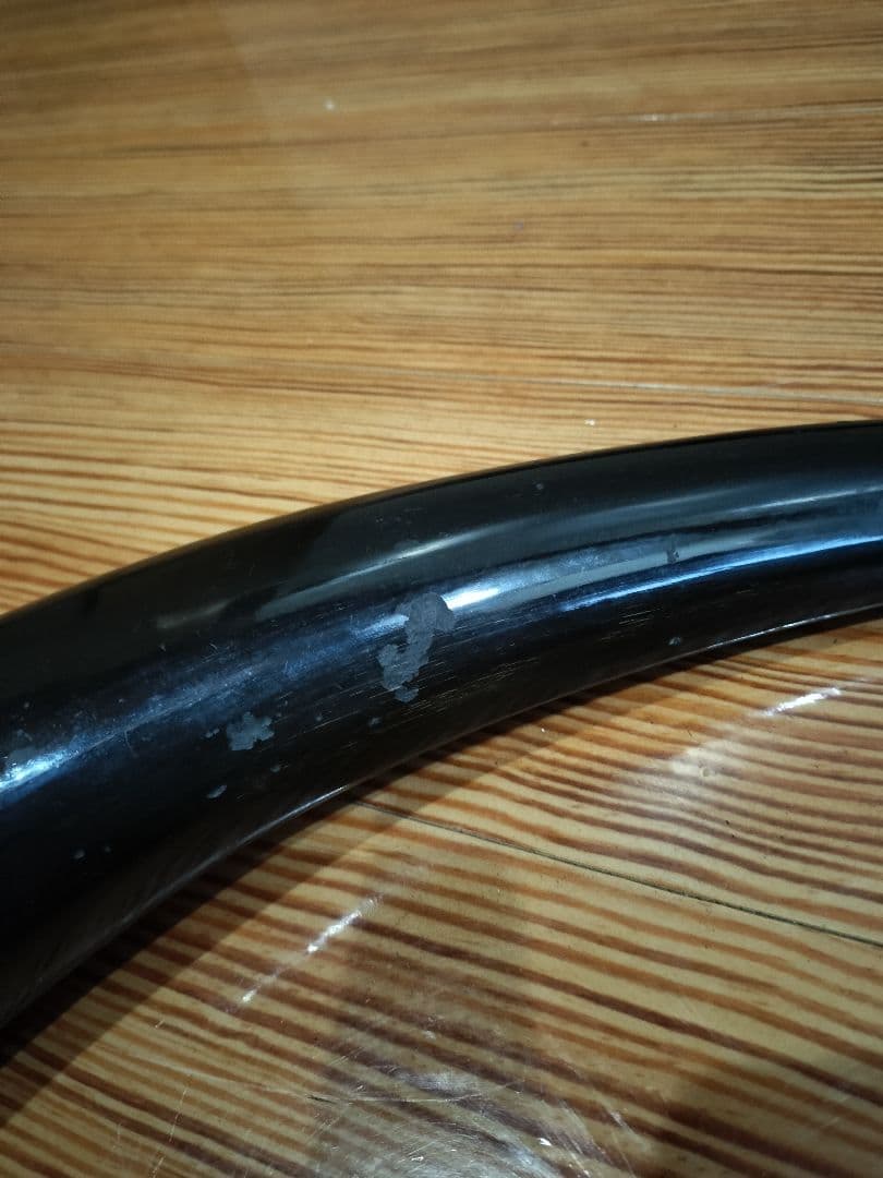 黒い水牛の角 彫刻装飾 オブジェ