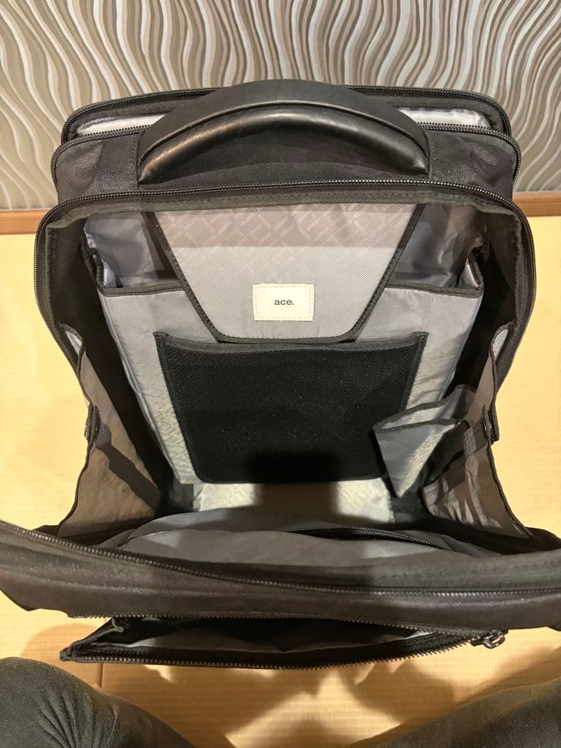 [エースジーン] ビジネスリュック コーデュラナイロン×本革 デュラテクト2