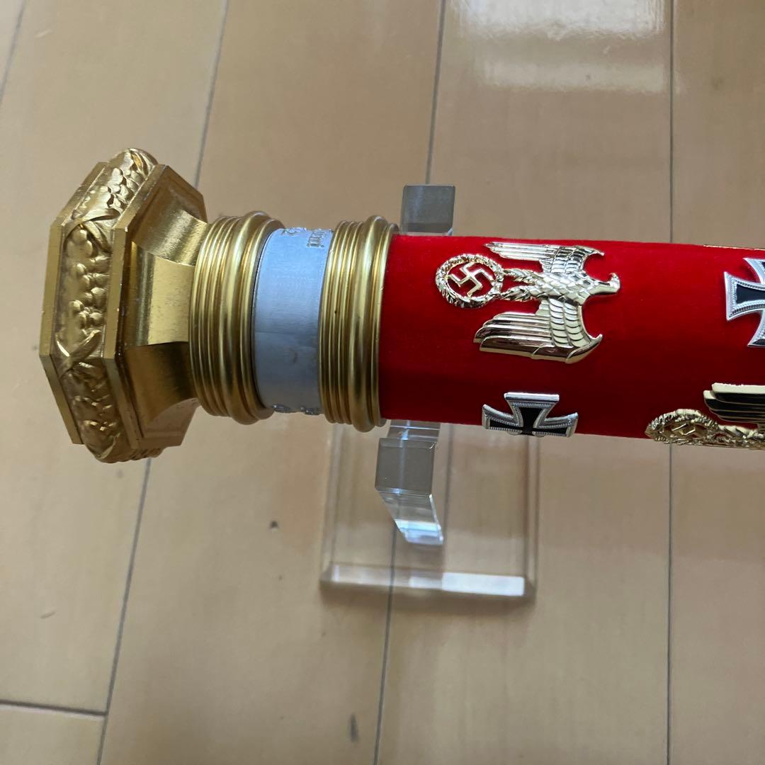 ドイツ軍　元帥杖　ロンメル将軍仕様　アクリル台座、白手袋付き