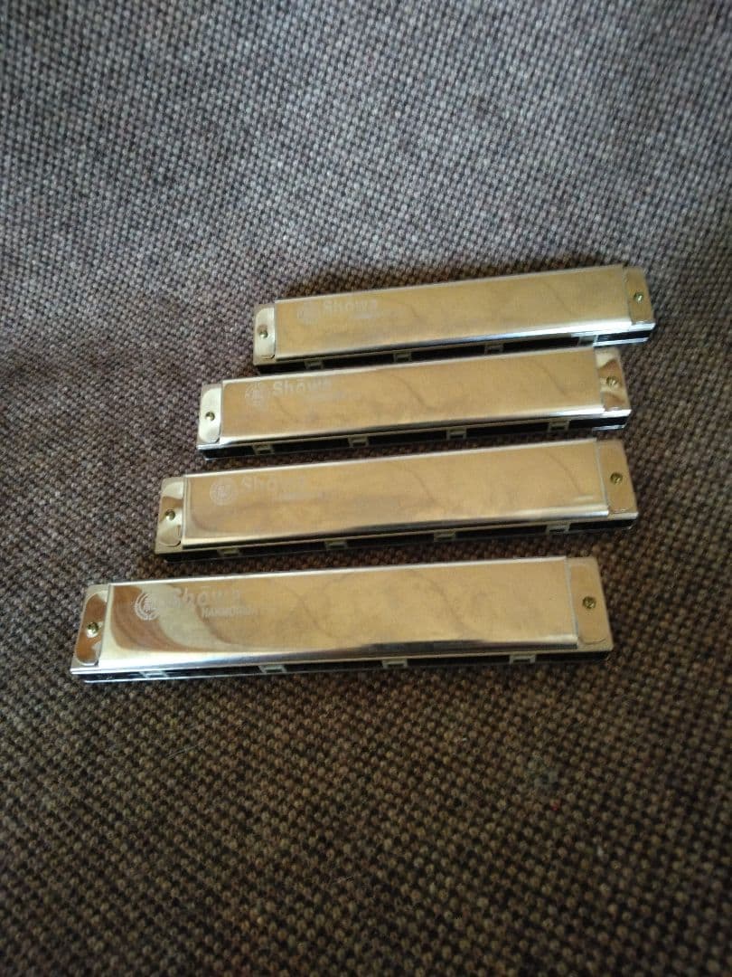 複音ハーモニカ、C調・C#・A調・Amの4本セット