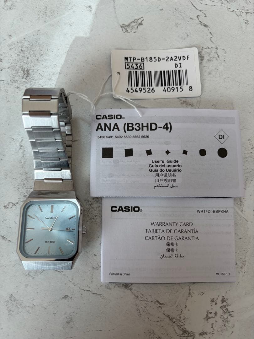 CASIO MTP-B185D 2A2VDF アイスブルー
