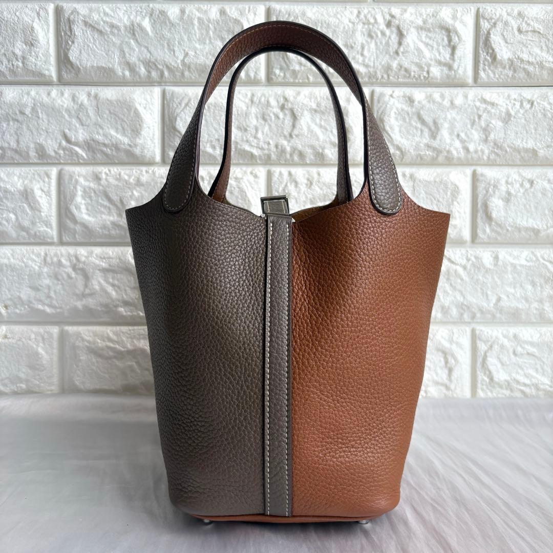 金具新品‼︎ エルメス ピコタンロックPM カザック エトゥープ ゴールド